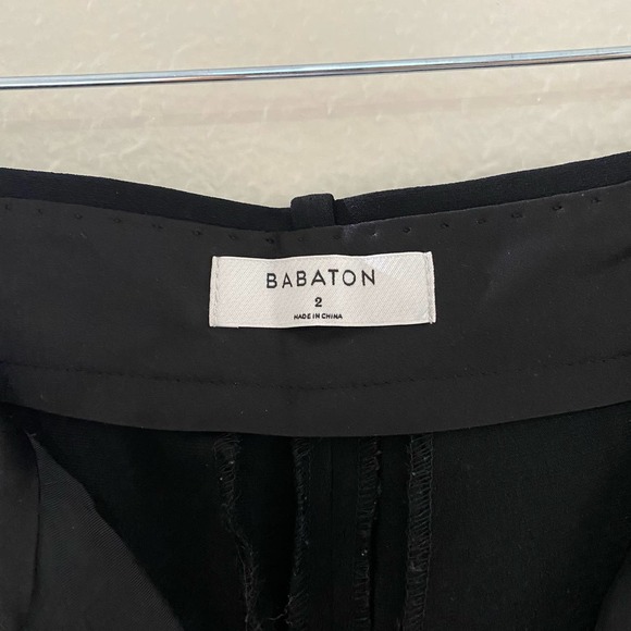 Babaton Fletcher Black Pleated High Waisted Wide Leg Crepe Pants 2 - Picture 7 of 10